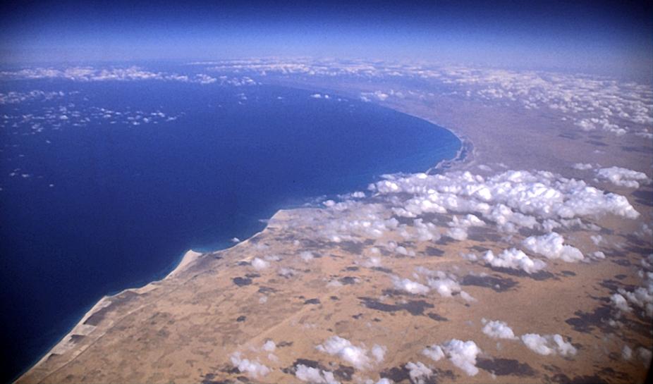 El-Alamein vom Flugzeug aus