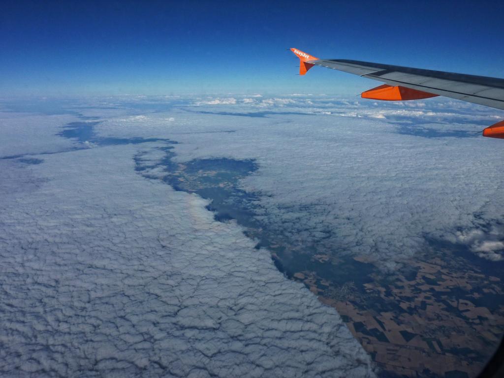 Blick aus dem Flugzeug nach Biarritz