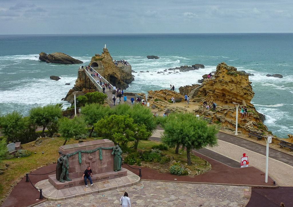 Jungfrauenfelsen vom Museé de la Mer gesehen, Biarritz