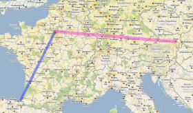 Flugstrecken von Wien nach Biarritz