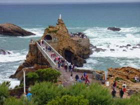 Jungfrauenfelsen vom Museé de la Mer gesehen, Biarritz