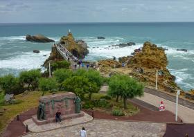 Jungfrauenfelsen vom Museé de la Mer gesehen, Biarritz