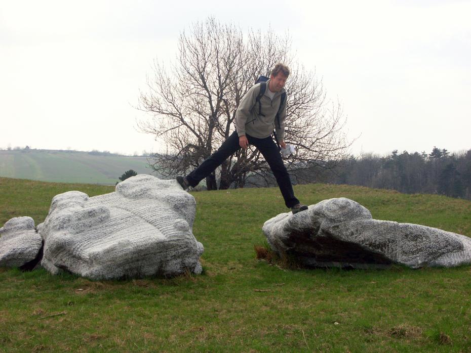 Man kann ja doch am Buschberg Felsen erklettern