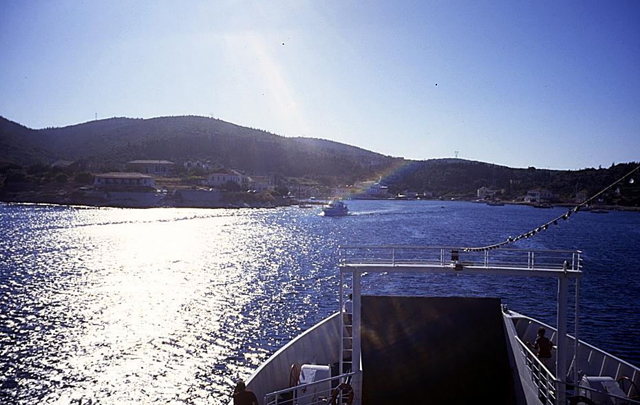 Einfahrt in den Hafen von Fiskardo (Kefalonia)