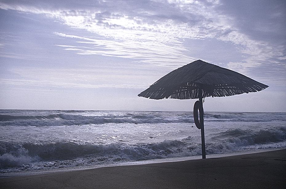Strand nach Schlechtwetter