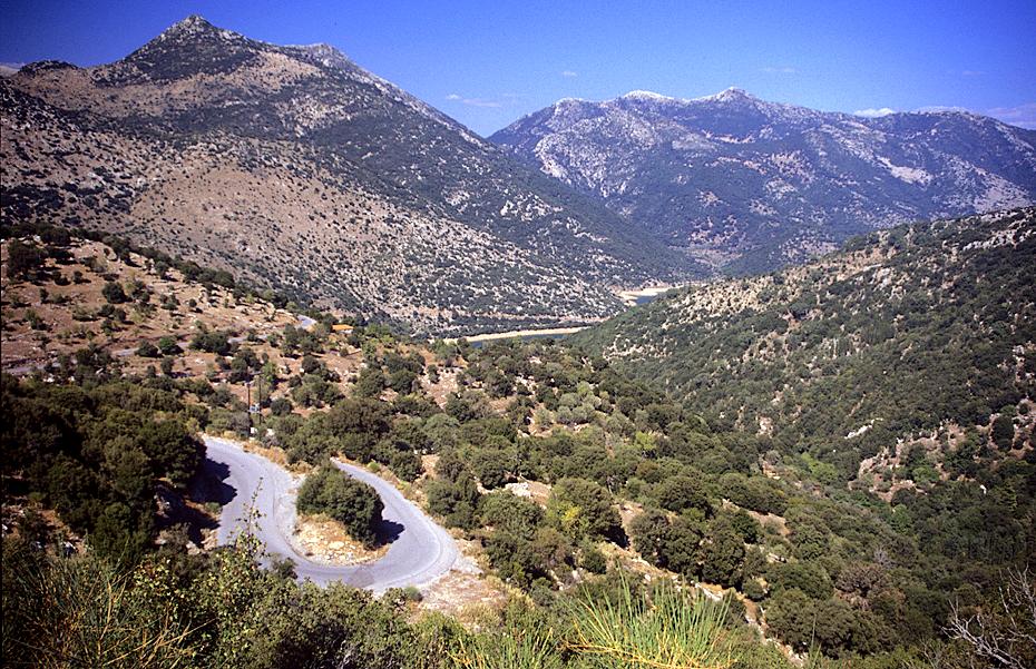 Blick auf den Ladonos Stausee
