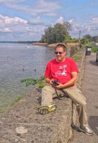 Der Chiemsee vom Autobahnparkplatz