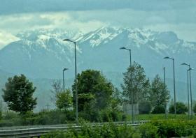 Der Chiemsee vom Autobahnparkplatz