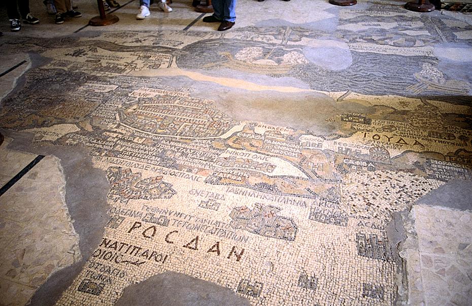 Mosaikkarte in der orthodoxen Kirche von Madaba