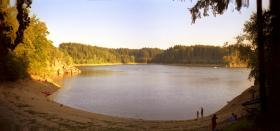 der erholsame, kühle Stausee