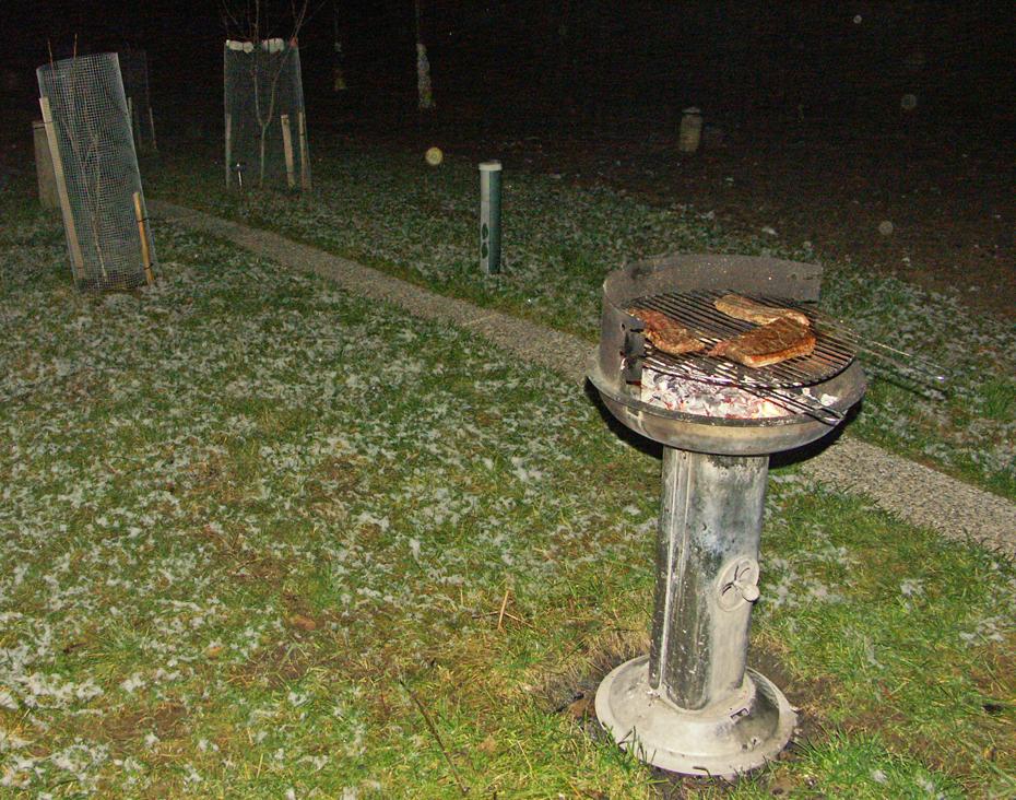 Grillen bei Schnee ist kein Problem