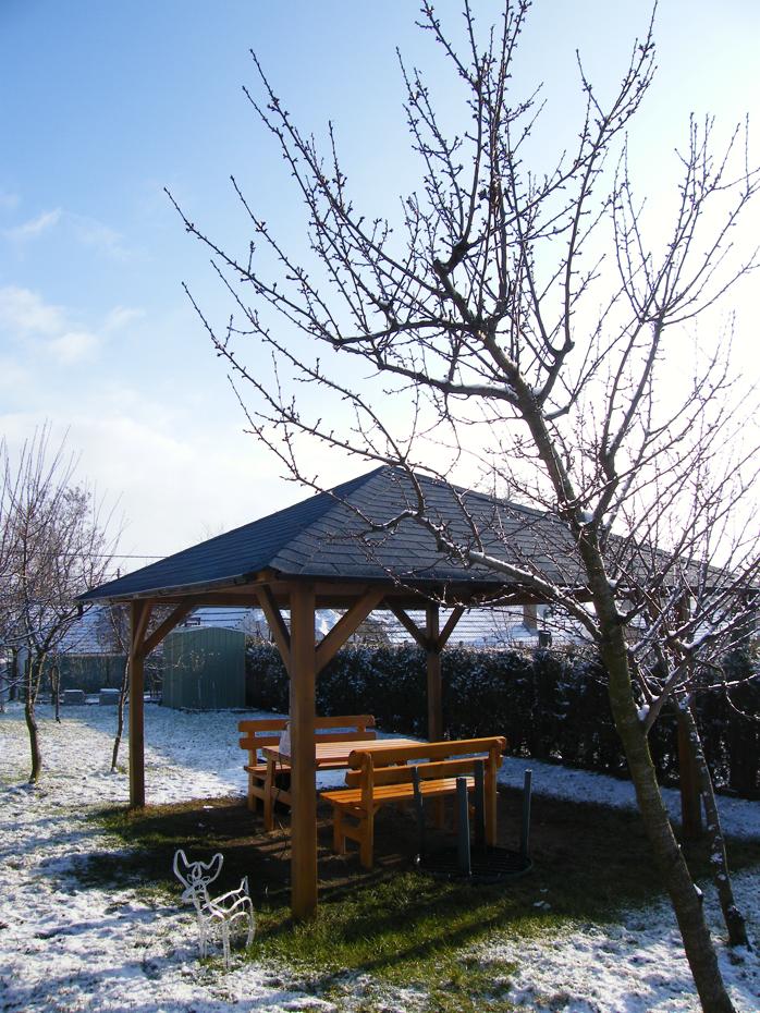 Der Pavillion beherbergt ein wenig Grün