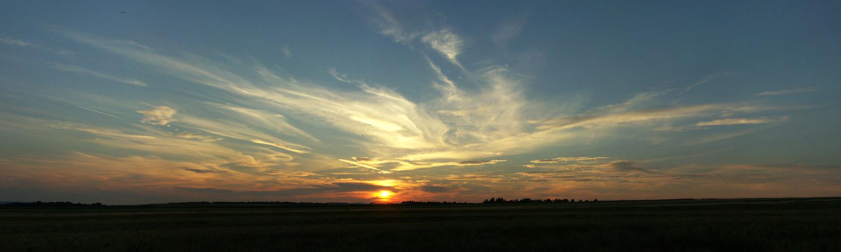Panorama-Sonnenuntergang