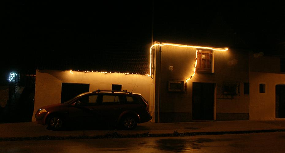 Auch auf der Straße beleuchtet