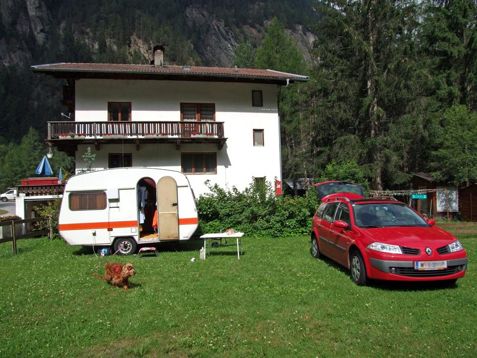 Leo vor meinem 'Gespann' im Ötztal