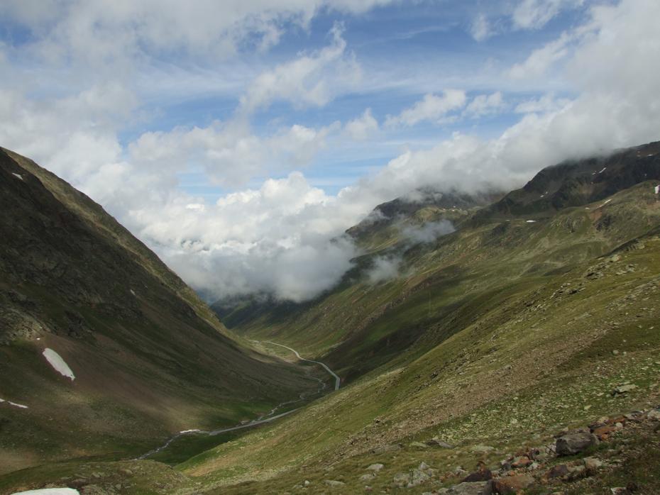 Kurz vorm Timmelsjoch, Blick zurück nach Österreich