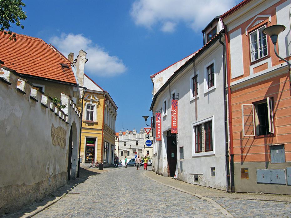 Der Hauptplatz ist schon in Sicht,  Slavonice