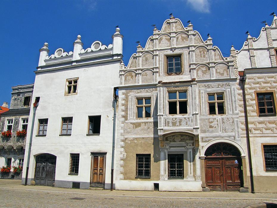 Häuser am Hauptplatz, Slavonice