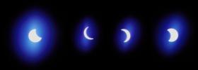 Mehrfachaufnahme der partiellen Sonnenfinsternis