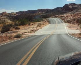 Auf dem Weg zu den white domes, Valley of Fire SP