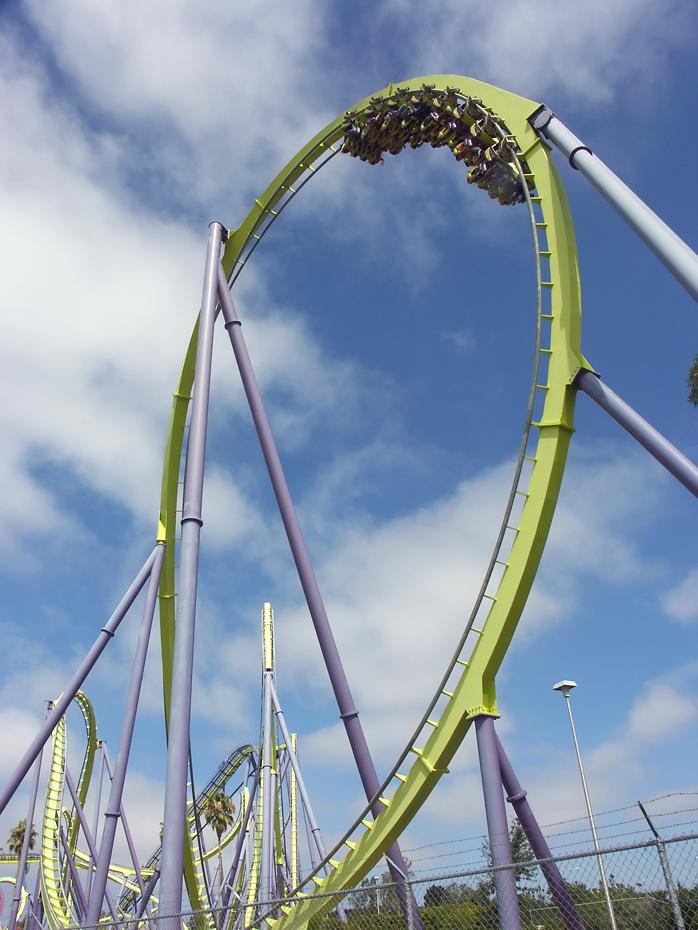 Hochschaubahn im Six Flags Marine World