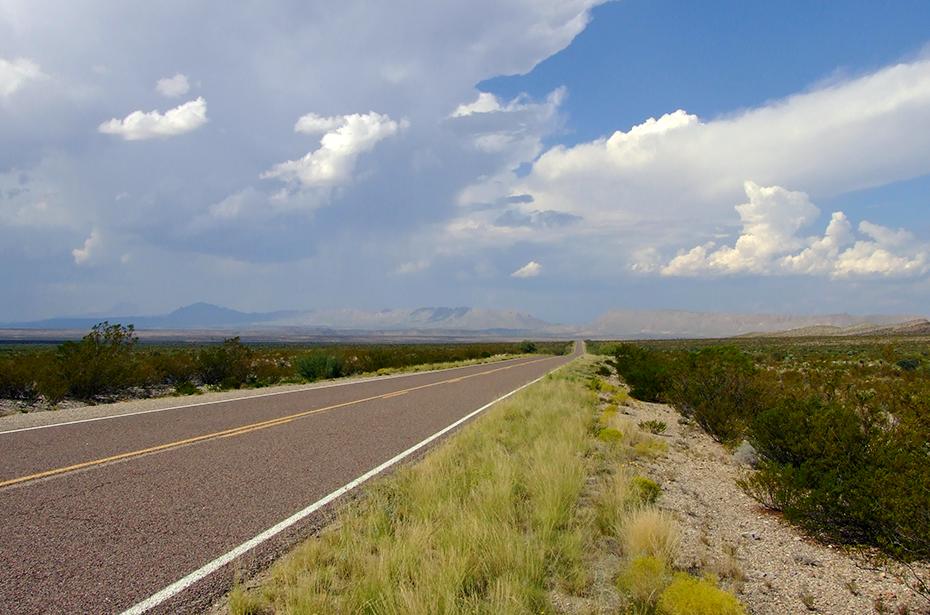 26 lange Meilen zum Visitor Center, Big Bend NP, TX