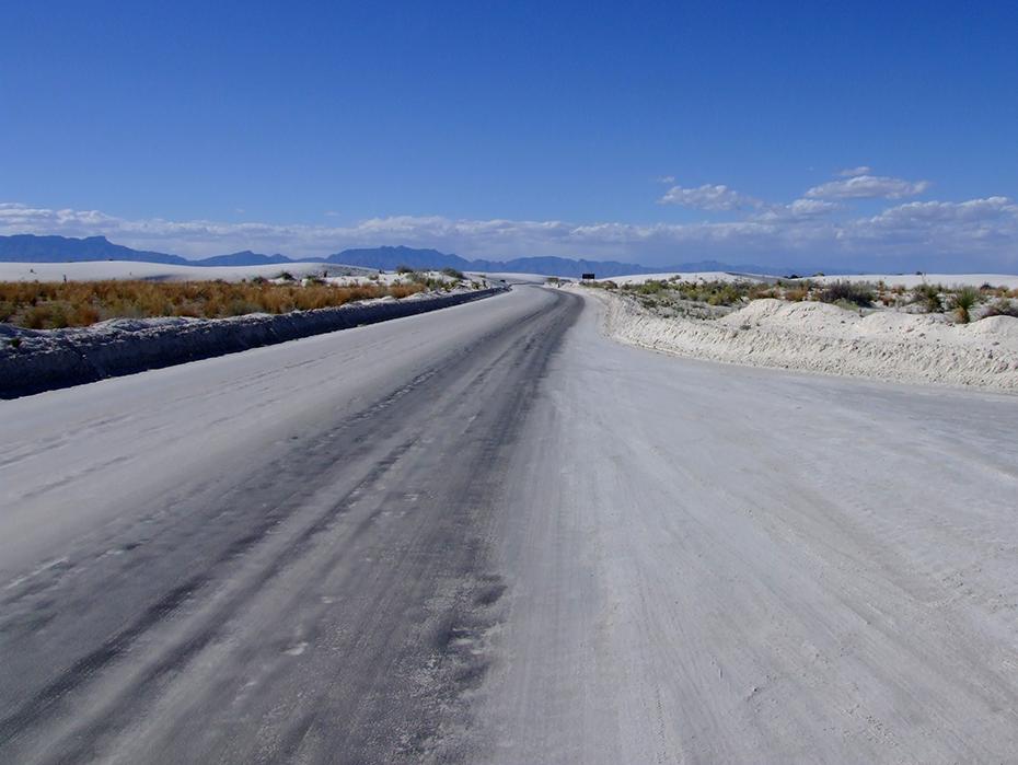 Straße in das Kerngebiet der Dünen, White Sands NM, NM