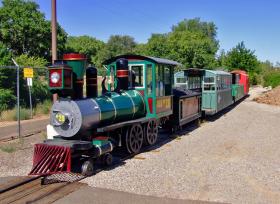 Rundfahrtzug im Biopark, Albuquerque, NM