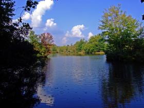 Teich beim Campingplatz, Asheville, NC