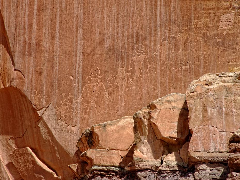 Felszeichnungen im Capitol Reef NP, UT