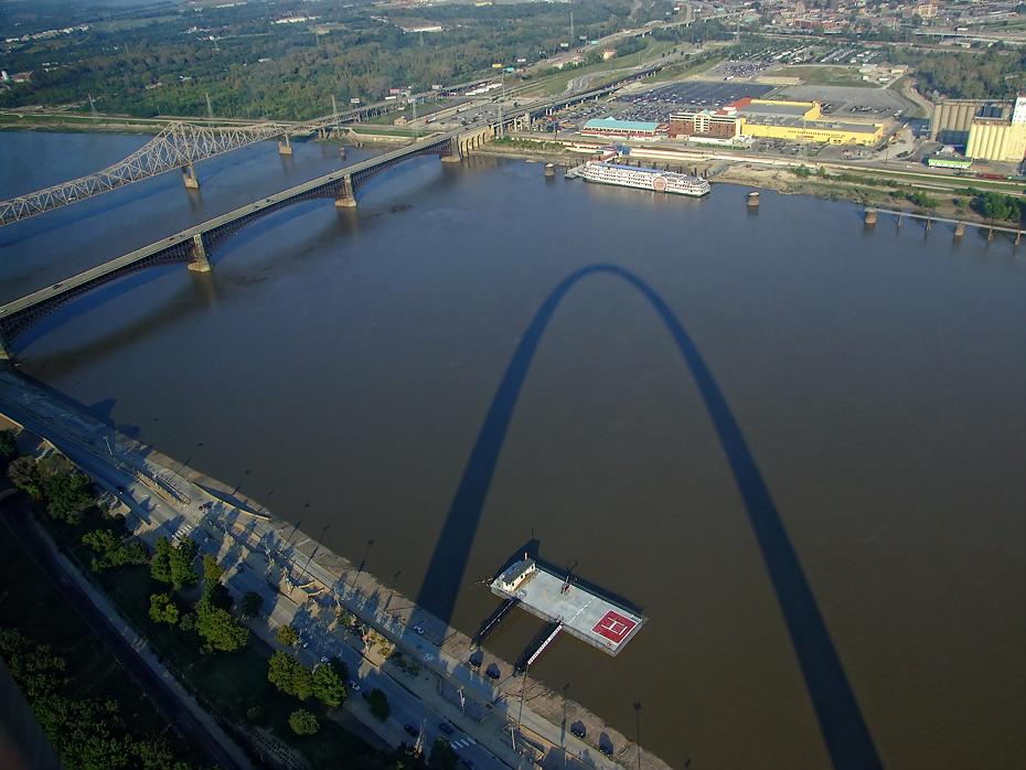 Blick vom Gateway Arch NM, St. Louis, MO
