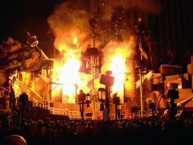 Piratenshow vor dem Treasure Island, Las Vegas, NV