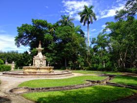 Garten der Villa Vizcaya, Miami, FL