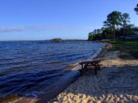 Strand des Campingplatzes, Pensacola Beach, FL