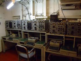 Funkraum im Battleship USS Alabama, Mobile, AL