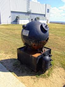 Treibmine beim Battleship USS Alabama, Mobile, AL