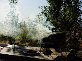 rauchender Grill, Campingplatz in Fillmore, UT