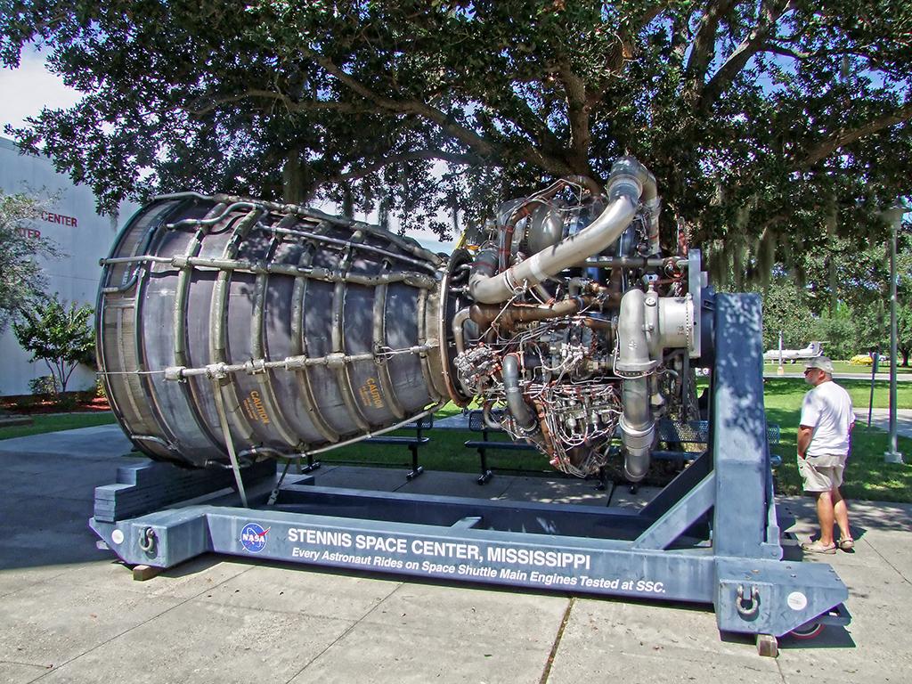Raketenmotor im Stennis Space Center