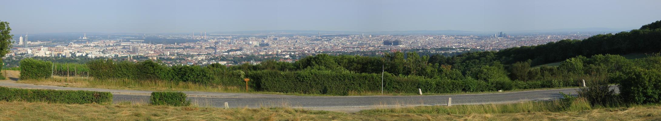Panorama vom Cobenzl Parkplatz