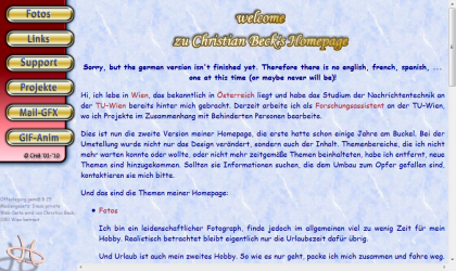 zweite Version meiner Homepage